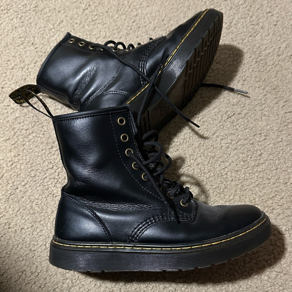 Dr. Martens Zavala Black Leather Boots